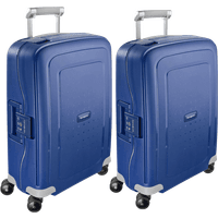 Koop met korting - Samsonite S'Cure Spinner 55cm Dark Blue Duo Kofferset