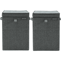 Koop met korting - Brabantia Wasboxen Pepper Black Duo Pack