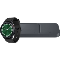 Koop met korting - Samsung Galaxy Watch 6 Classic Zwart 47mm + Samsung Duo Draadloze Oplader