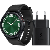 Koop met korting - Samsung Galaxy Watch 6 Classic Zwart 47mm + Samsung Oplader