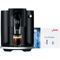 Koop met korting - JURA E4 Piano Black (EA) + Basis onderhoudspakket