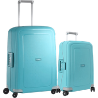 Koop met korting - Samsonite S'cure Spinner 55+69cm Aqua Blue Kofferset